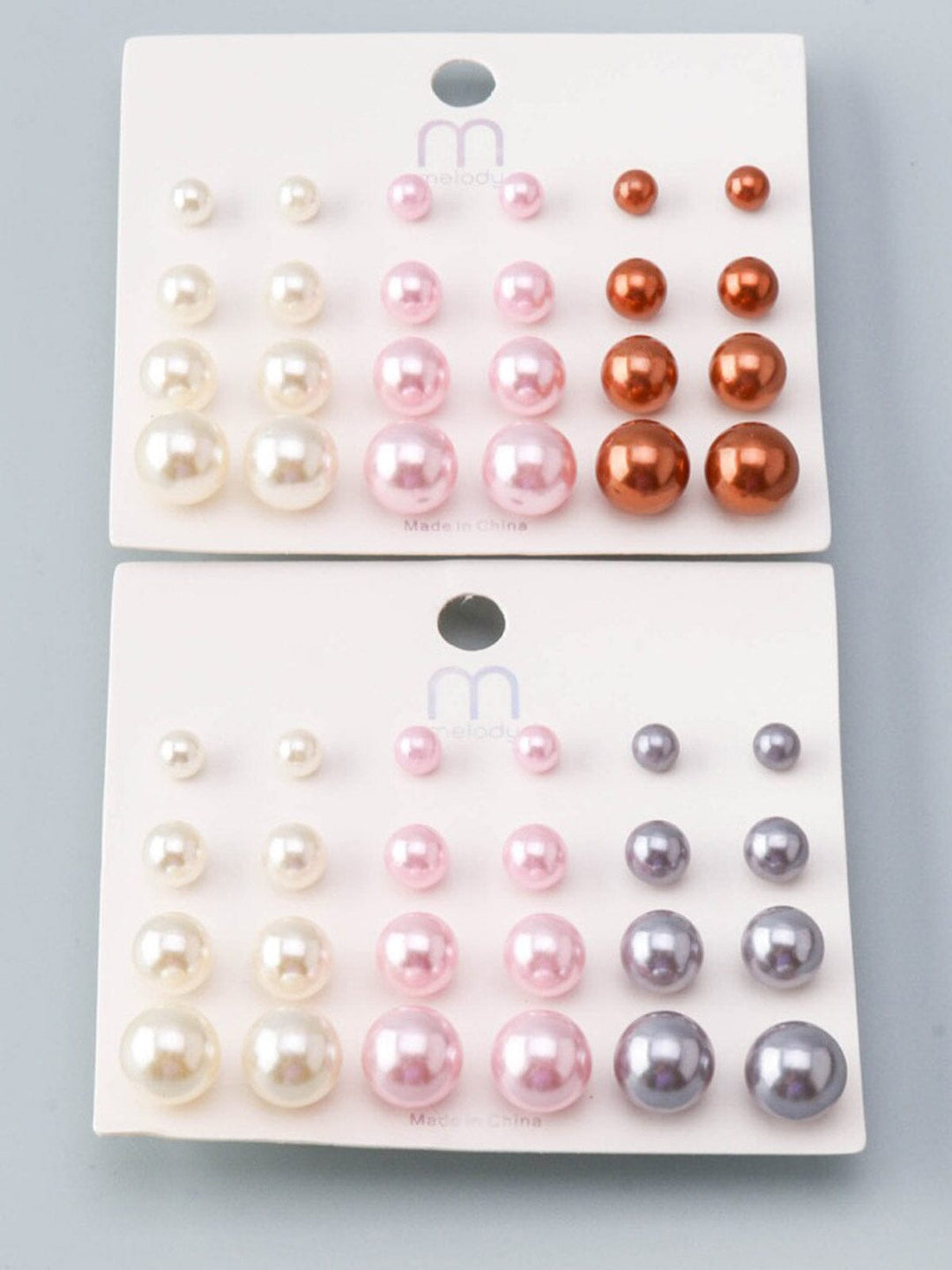 WOMEN'S FASHION ASSORTED COLORS PEARLS EARRINGS