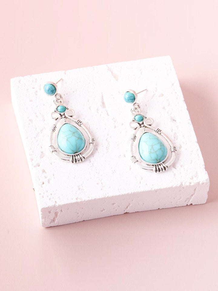 WOMEN'S FASHION ASSORTED COLORS STONES EARRINGS