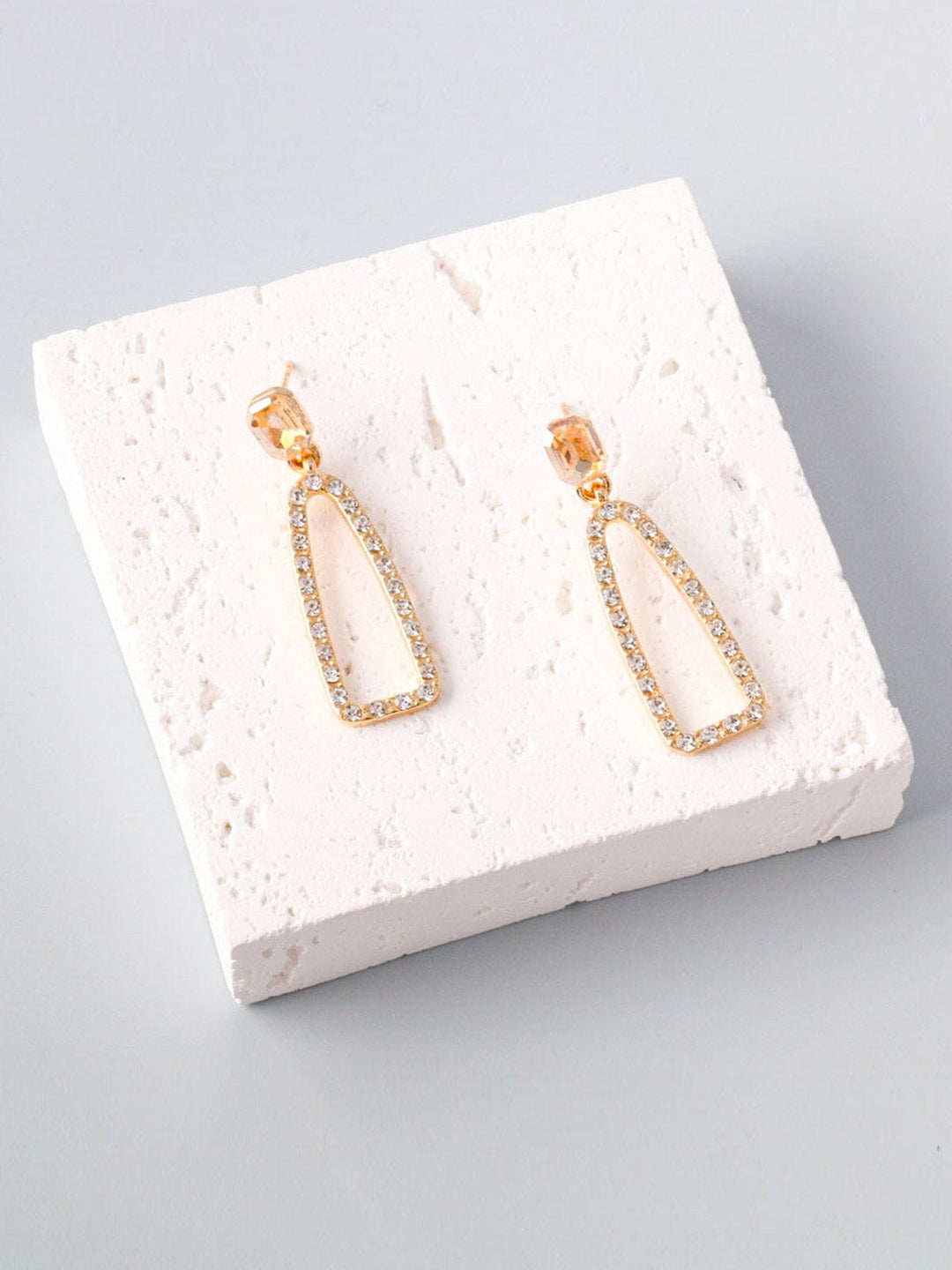 WOMEN'S FASHION GOLD MULTI COLOR STONES EARRINGS