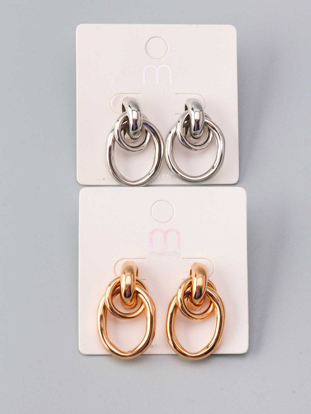 WOMEN'S GOLD & SILVER HOOPS EARRINGS
