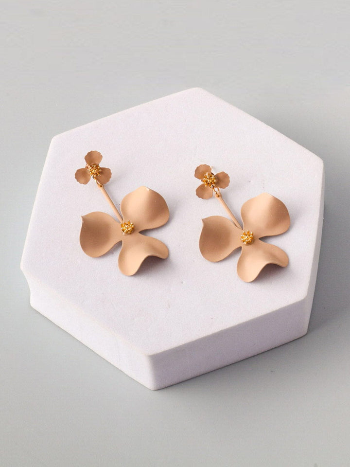 WOMEN'S ASSORTED COLORS FLOWER EARRINGS