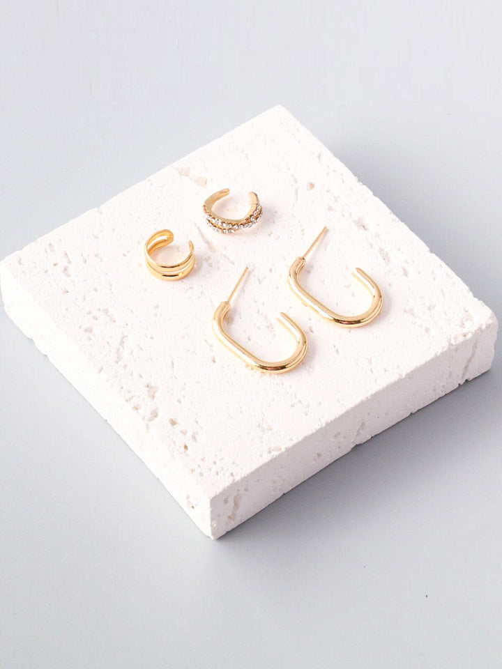 WOMEN'S FASHION GOLD & SILVER EARRINGS