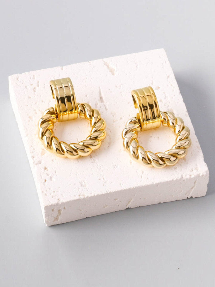 WOMEN'S FASHION GOLD & SILVER HOOPS EARRINGS
