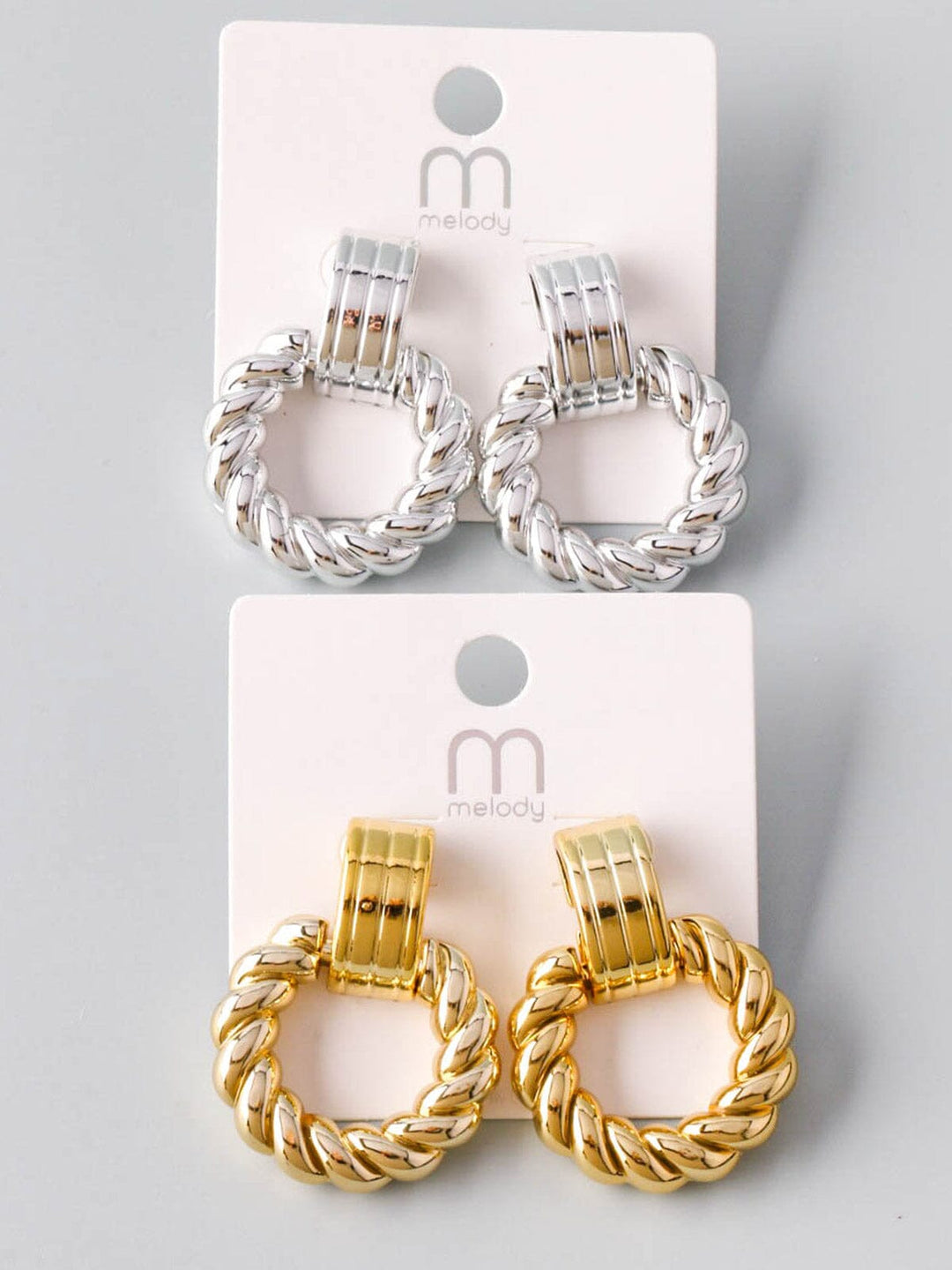 WOMEN'S FASHION GOLD & SILVER HOOPS EARRINGS