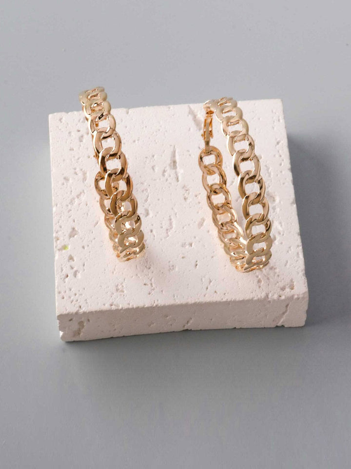 WOMEN'S FASHION GOLD & SILVER HOOPS EARRINGS