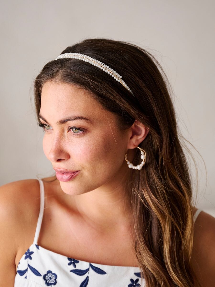WOMEN'S PEARL DESIGN HEADBANDS