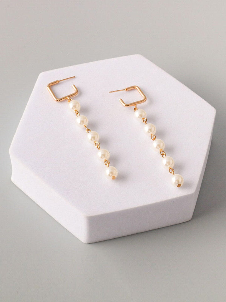 WOMEN'S FASHION GOLD PEARL EARRINGS