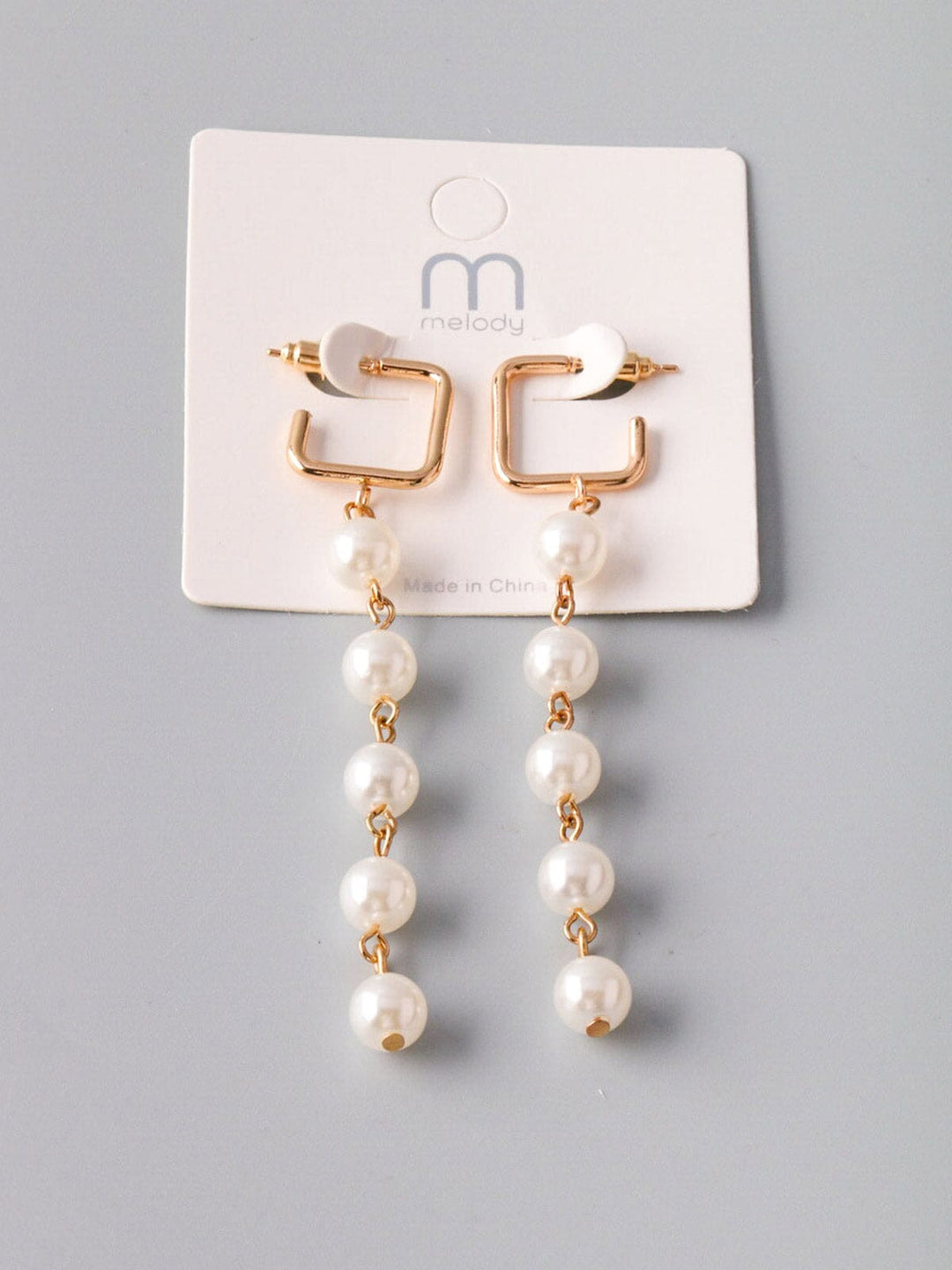 WOMEN'S FASHION GOLD PEARL EARRINGS