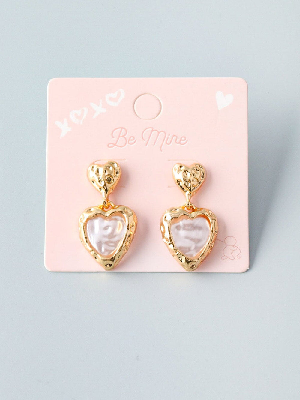 WOMEN'S GOLD HEART EARRINGS
