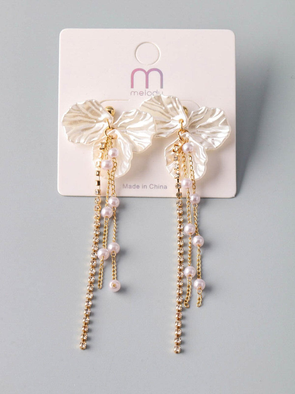 WOMEN'S SHELLS GOLD PEARL EARRINGS