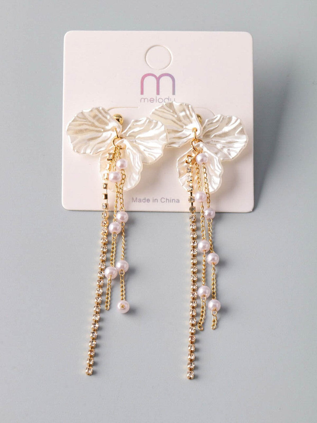 WOMEN'S SHELLS GOLD PEARL EARRINGS