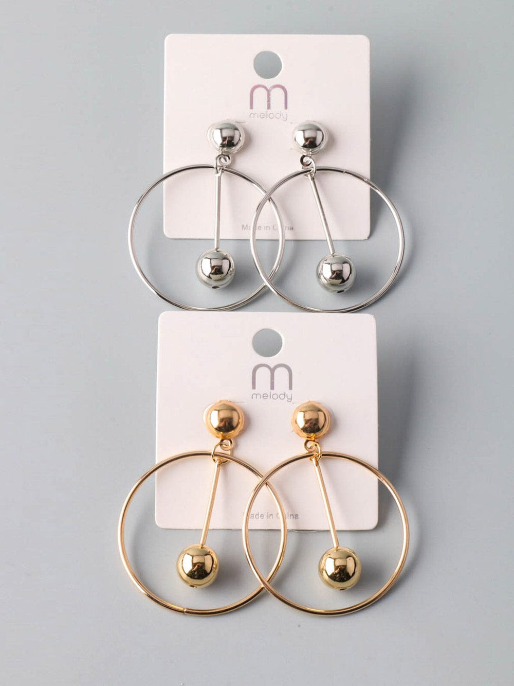 WOMEN'S GOLD & SILVER HOOPS EARRINGS