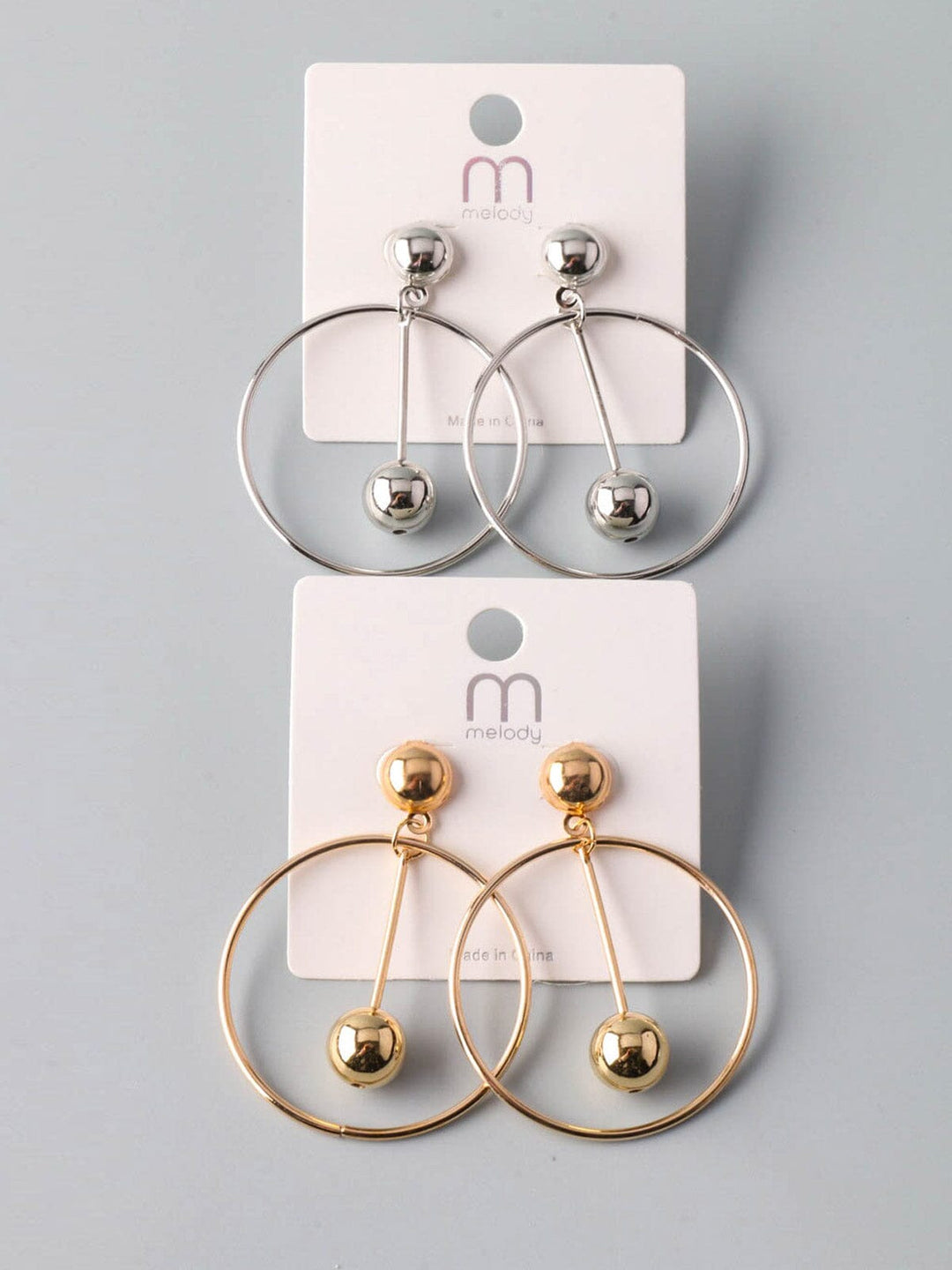 WOMEN'S GOLD & SILVER HOOPS EARRINGS
