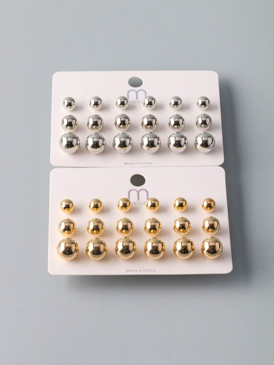 WOMEN'S FASHION GOLD & SILVER PEARL EARRINGS