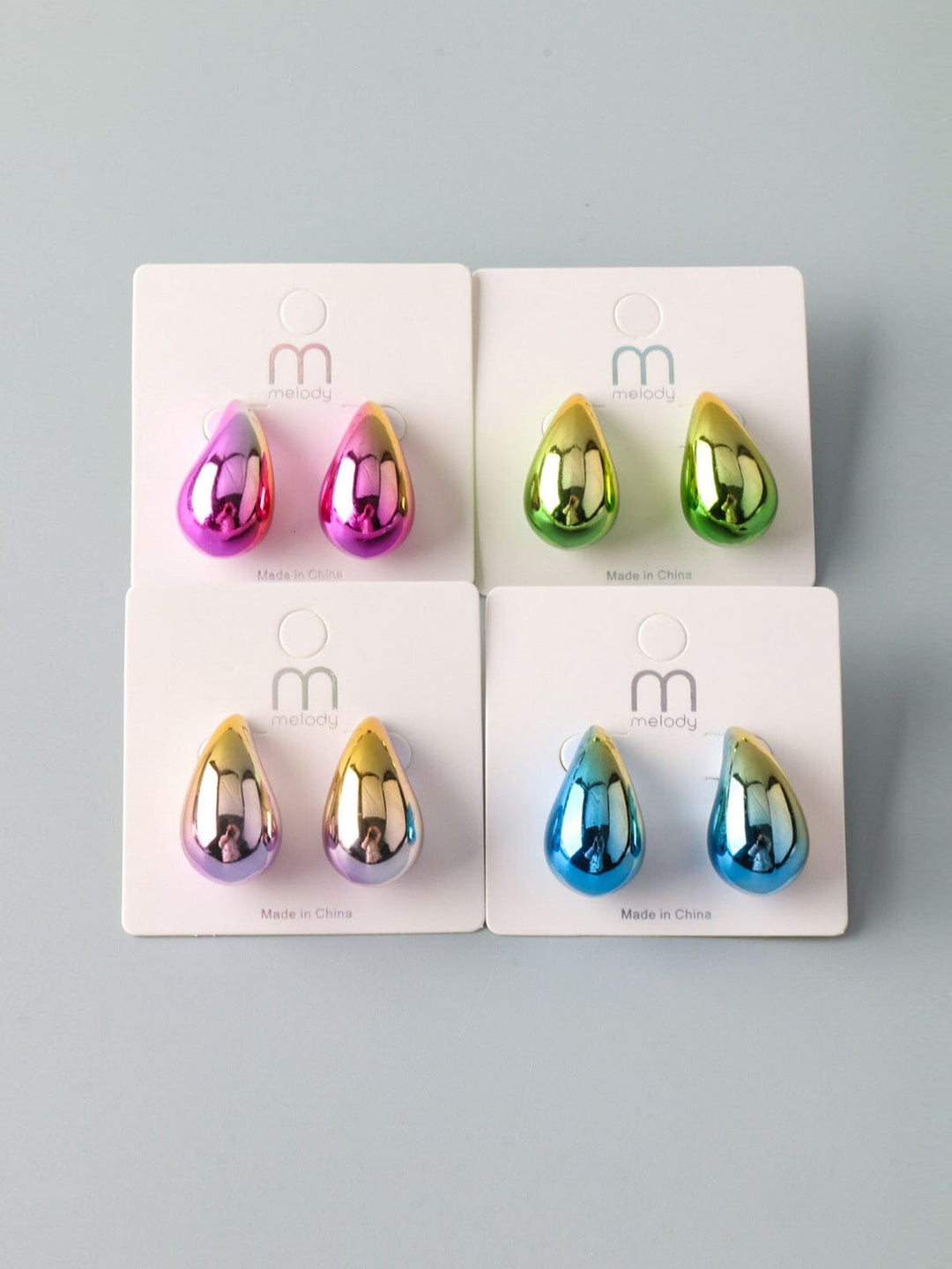 WOMEN'S FASHION MULTI COLORS OMBRE EARRINGS