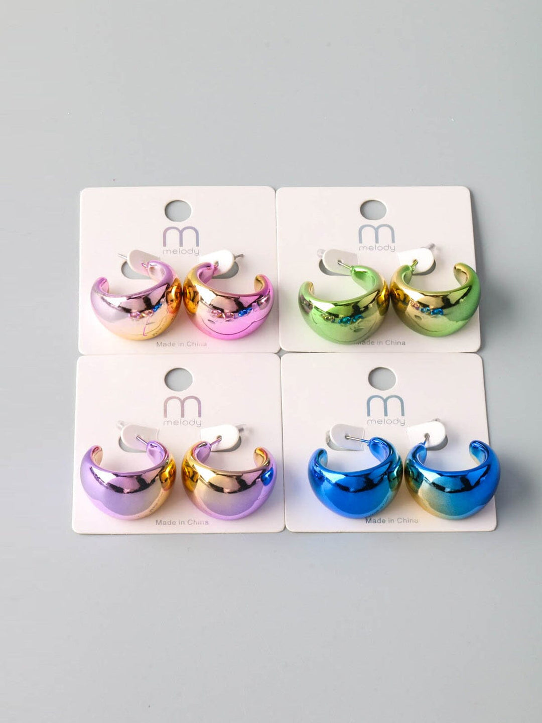WOMEN'S FASHION MULTI COLORS OMBRE EARRINGS