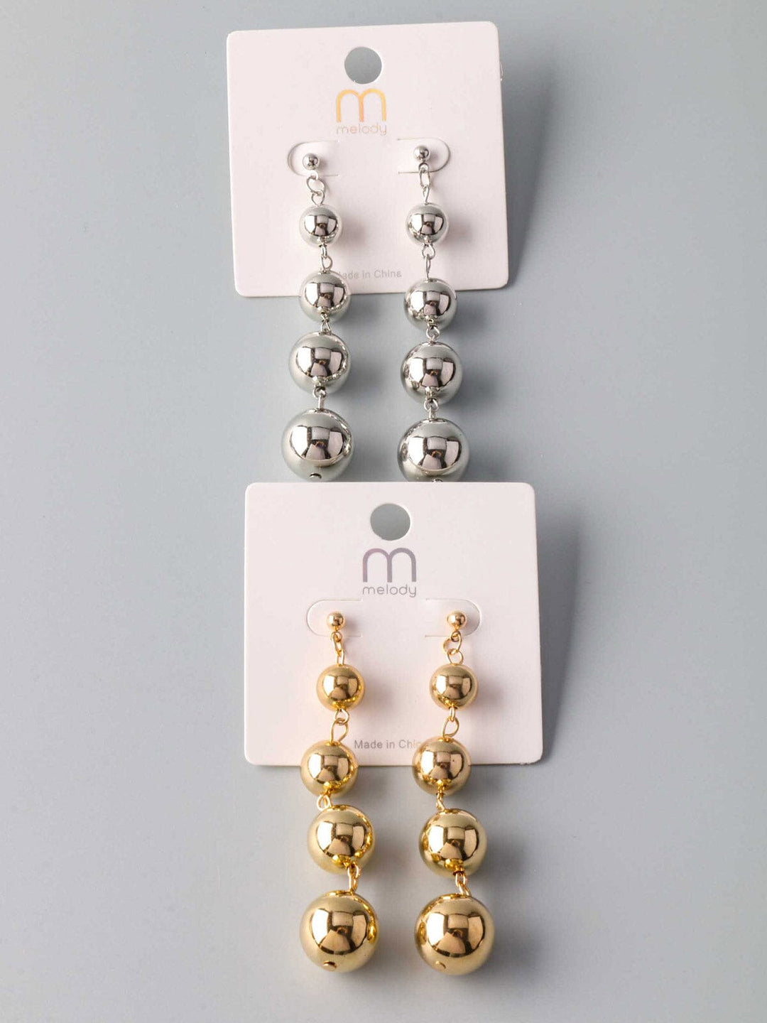 WOMEN'S GOLD & SILVER PEARL EARRINGS