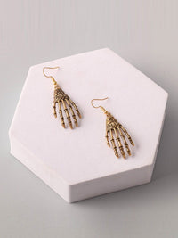 WOMEN'S SKELETON HANDS WASHED EARRINGS