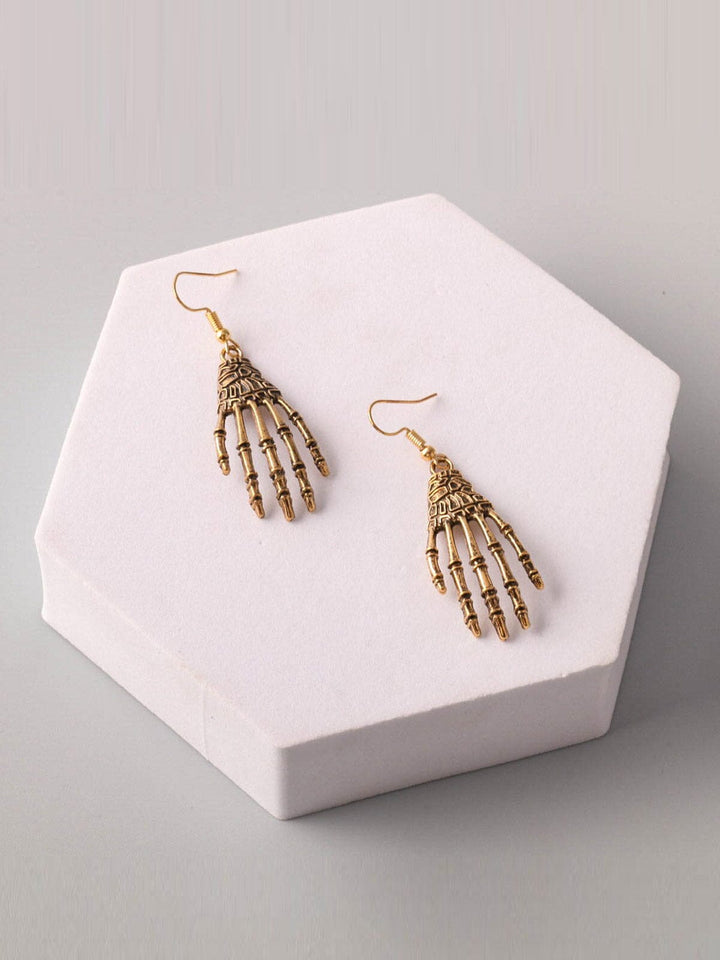 WOMEN'S SKELETON HANDS WASHED EARRINGS