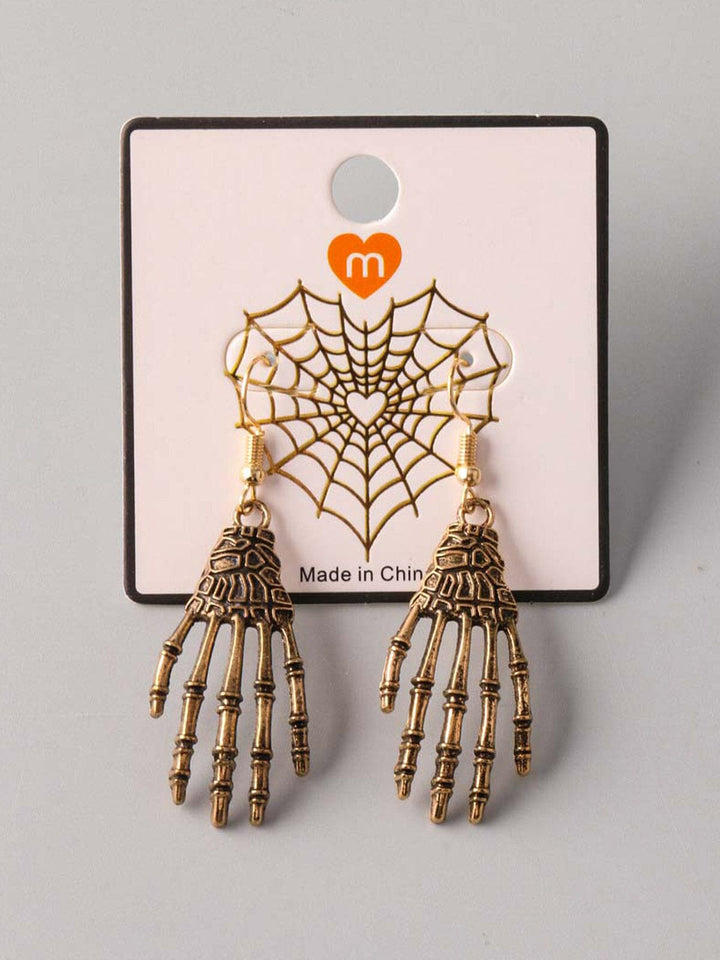 WOMEN'S SKELETON HANDS WASHED EARRINGS