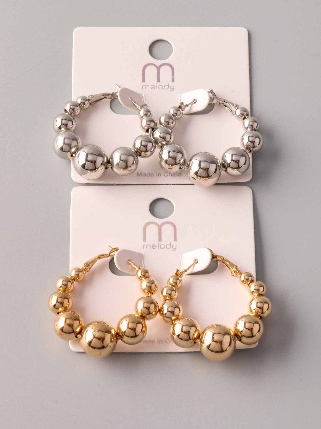 WOMEN'S GOLD & SILVER HOOPS EARRINGS