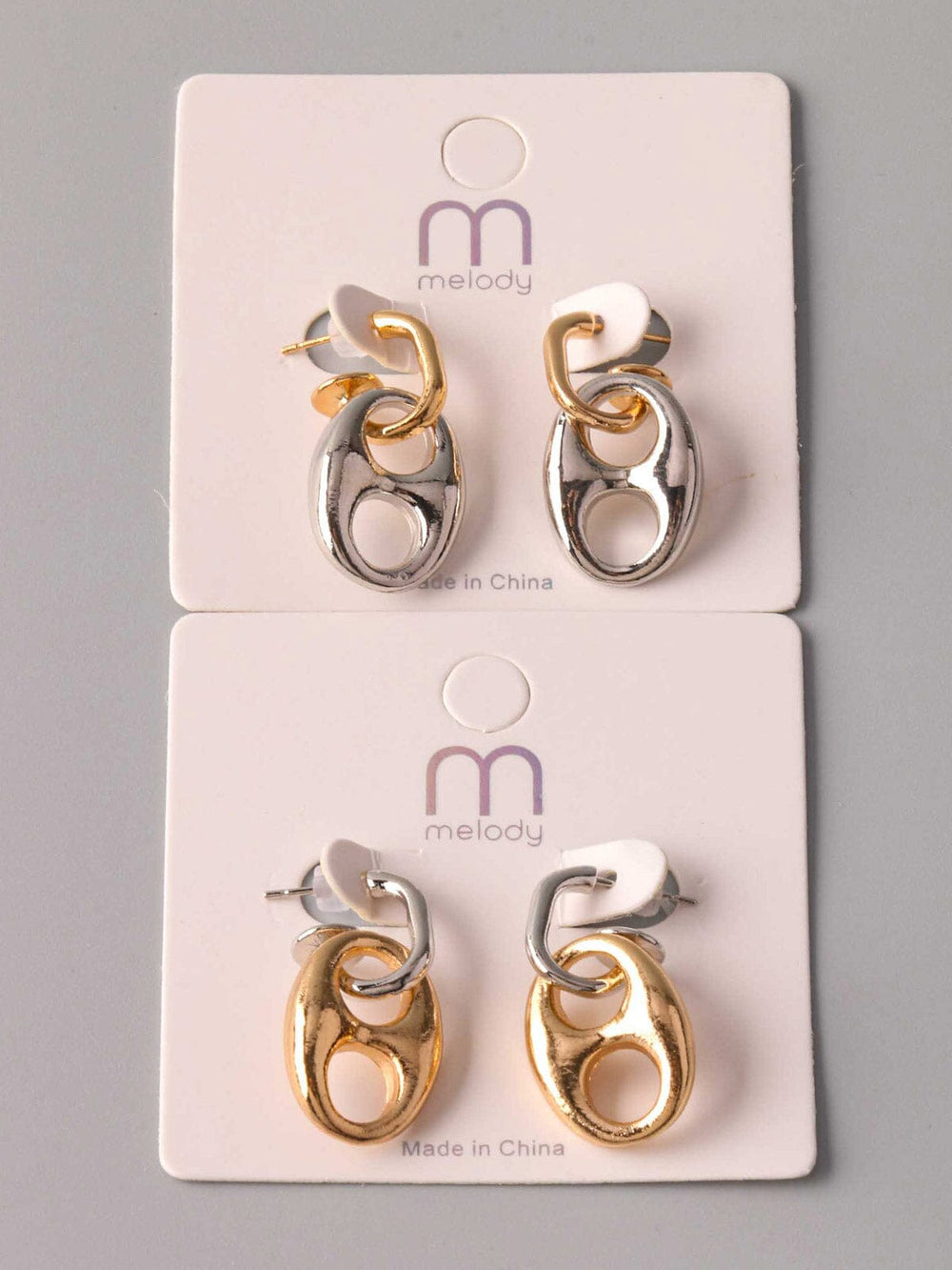 FASHION GOLD & SILVER EARRINGS