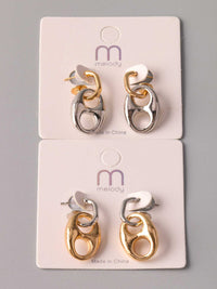 FASHION GOLD & SILVER EARRINGS