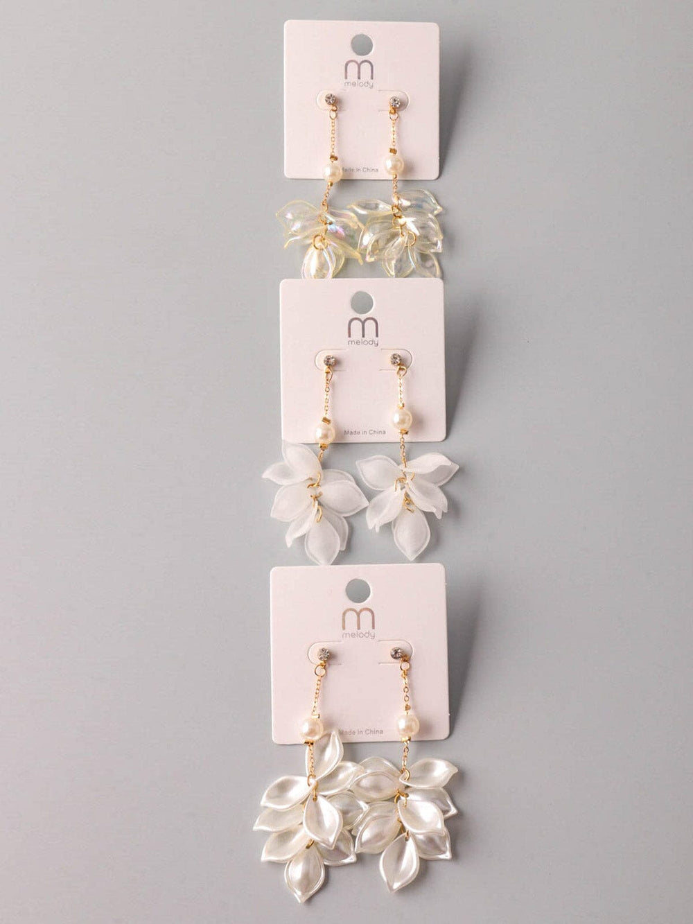 FASHION PEARL WHITE FLOWER EARRINGS