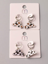 WOMEN'S ASSORTED COWBOY HATS EARRINGS