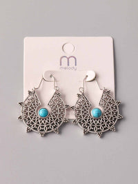 WOMEN'S SILVER STONE EARRINGS