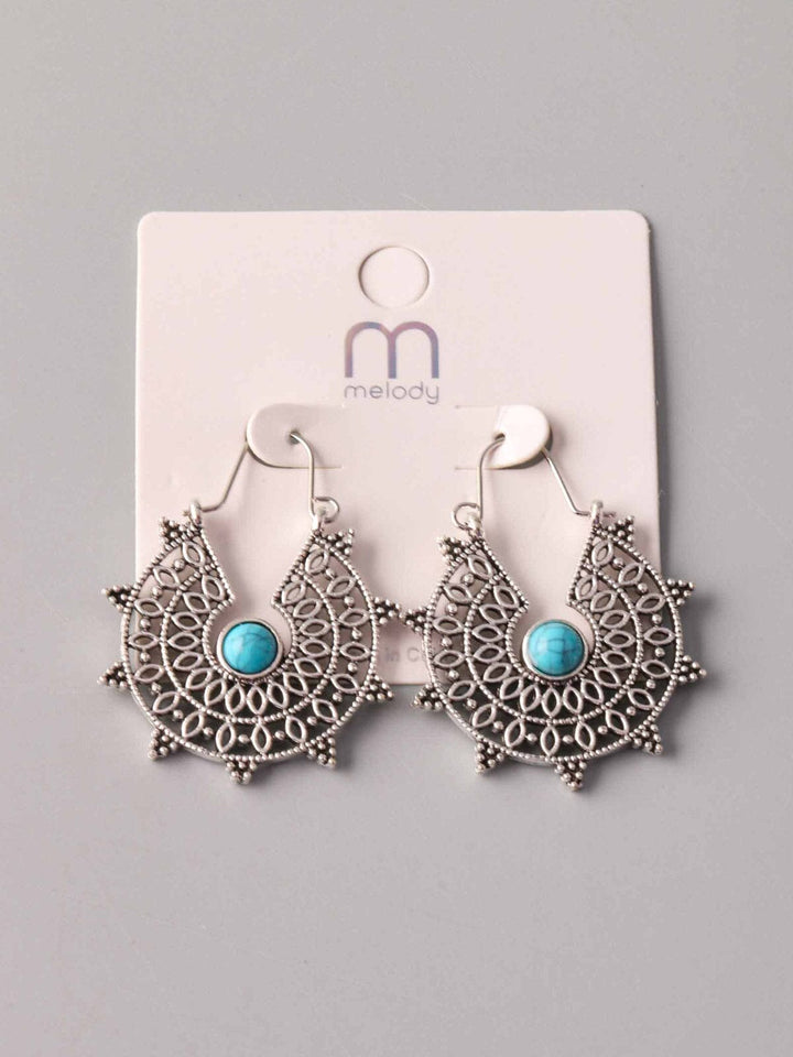 WOMEN'S SILVER STONE EARRINGS