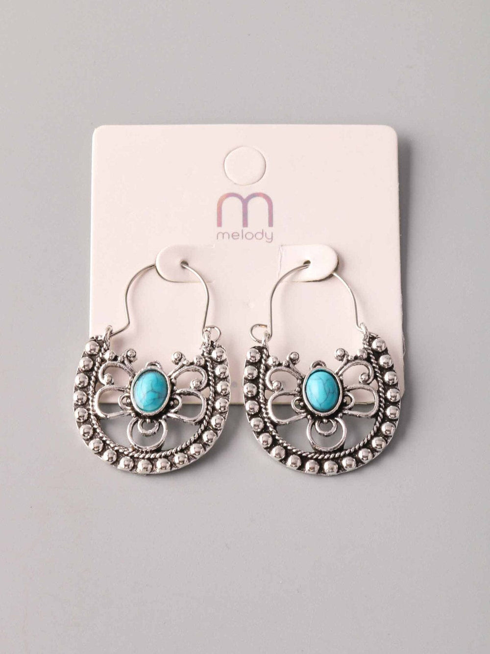 WOMEN'S SILVER STONE EARRINGS