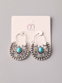 WOMEN'S SILVER STONE EARRINGS