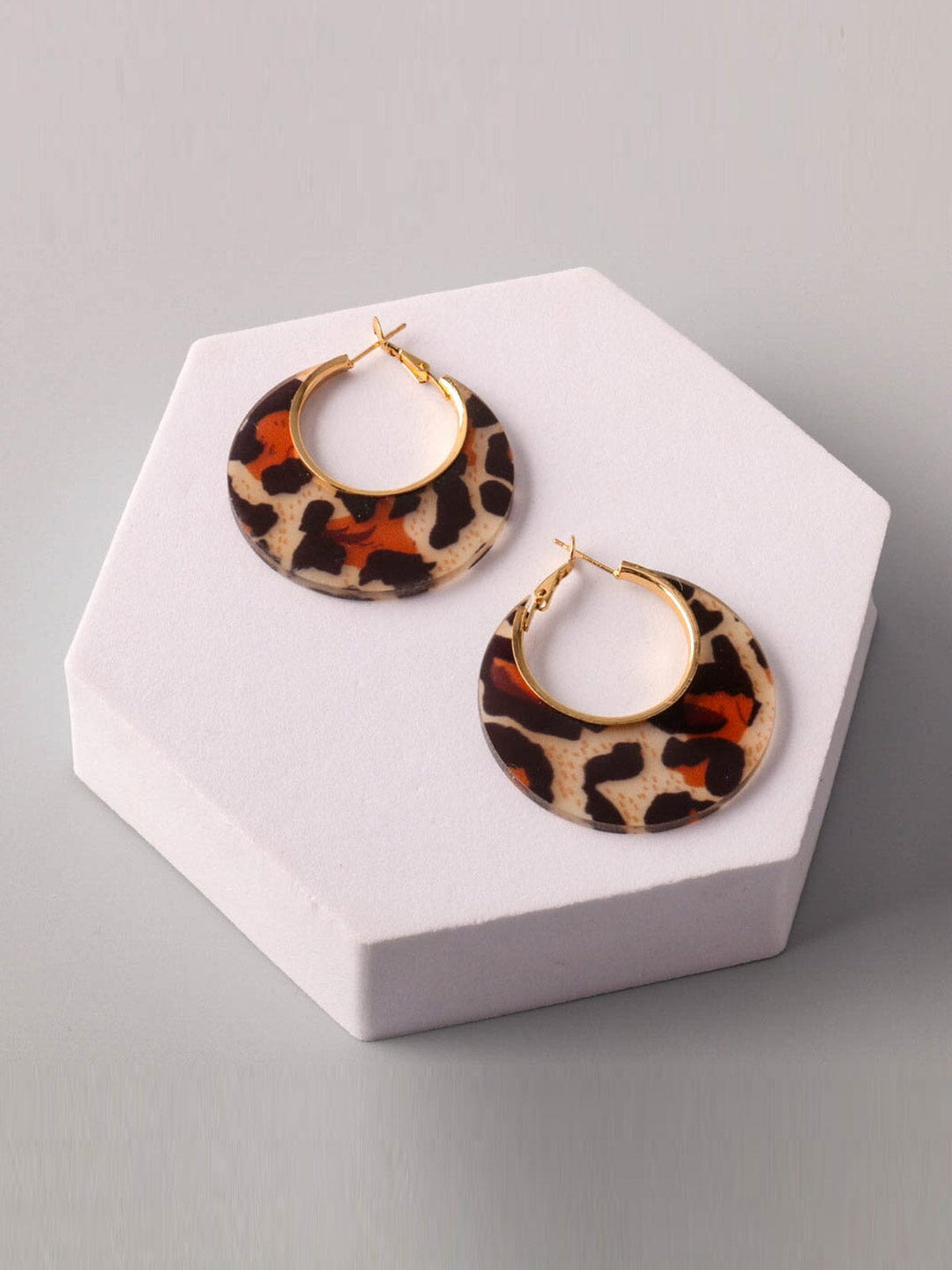 WOMEN'S ANIMAL PRINT HOOP EARRINGS