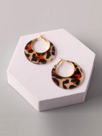 WOMEN'S ANIMAL PRINT HOOP EARRINGS