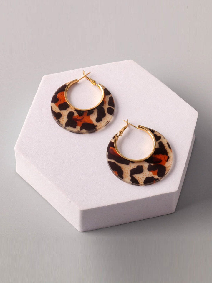 WOMEN'S ANIMAL PRINT HOOP EARRINGS