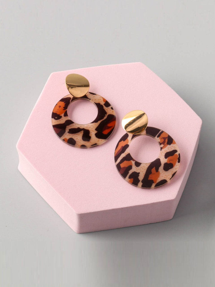 WOMEN'S ANIMAL PRINT HOOP EARRINGS