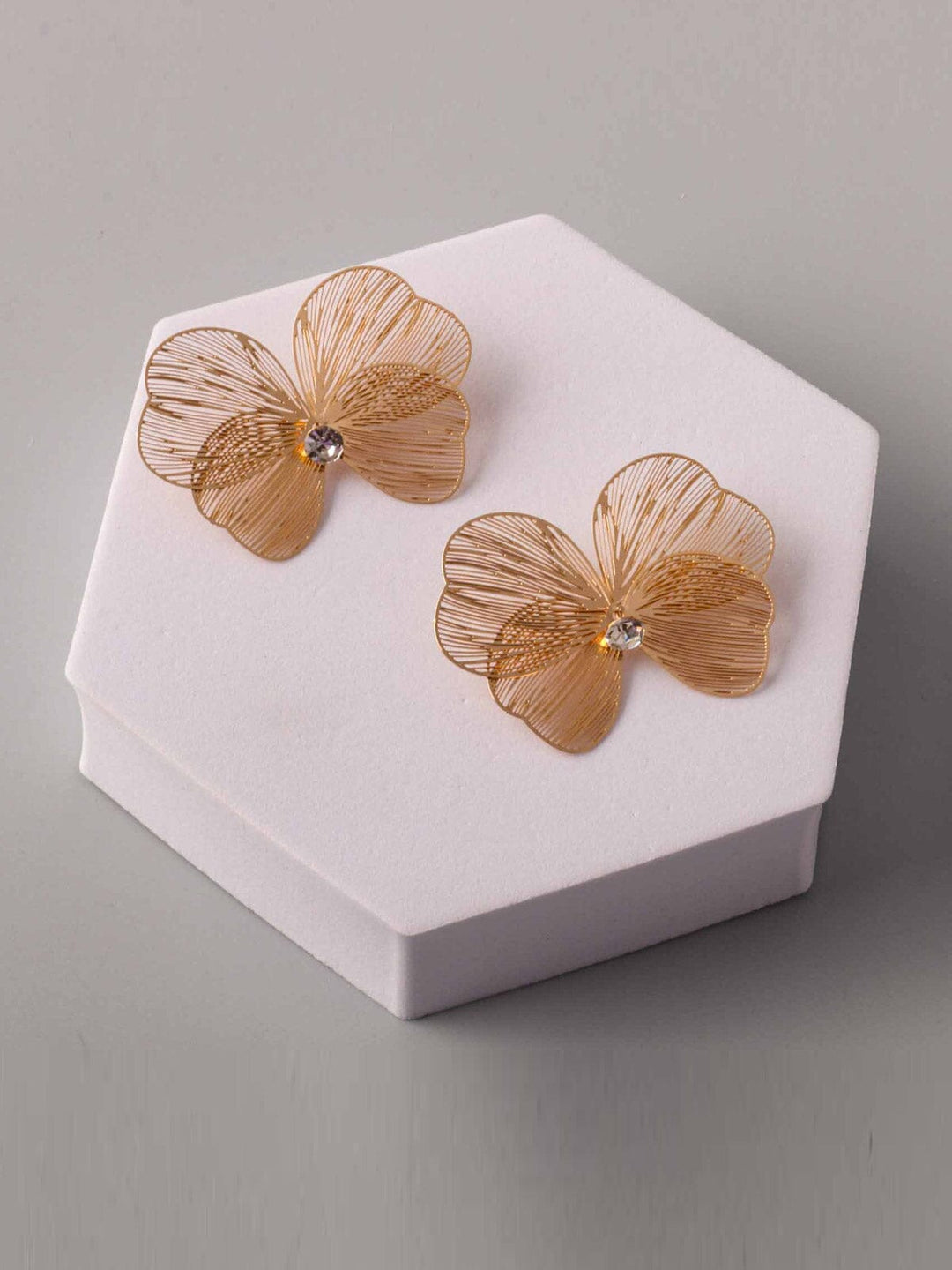 WOMEN'S GOLD & SILVER BUTTERFLY EARRINGS