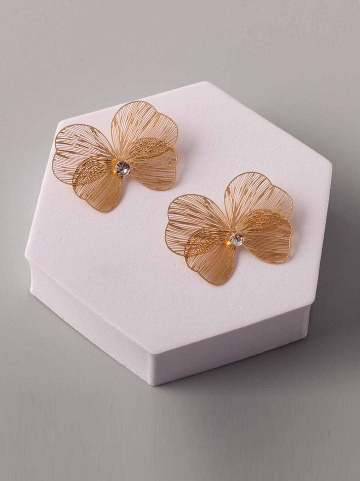 WOMEN'S GOLD & SILVER BUTTERFLY EARRINGS