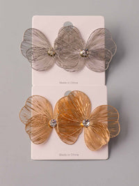 WOMEN'S GOLD & SILVER BUTTERFLY EARRINGS