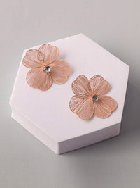 WOMEN'S ASSORTED COLORS FLOWER EARRINGS