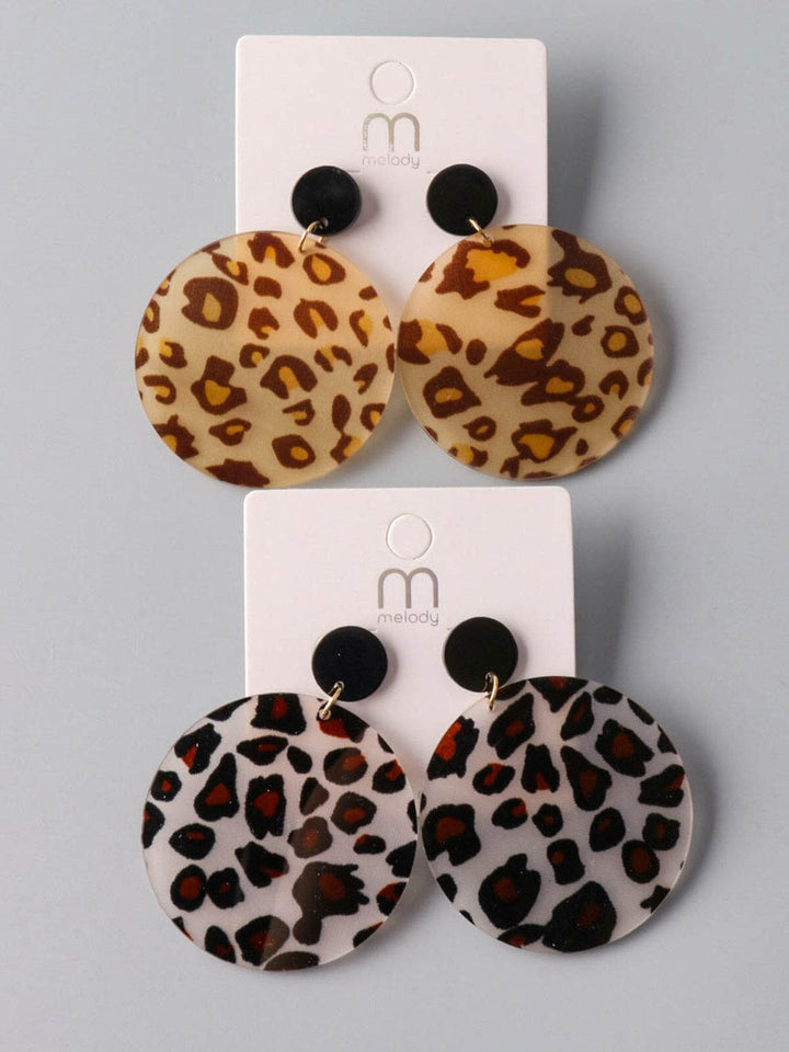 WOMEN'S ASSORTED ANIMAL PRINT EARRINGS