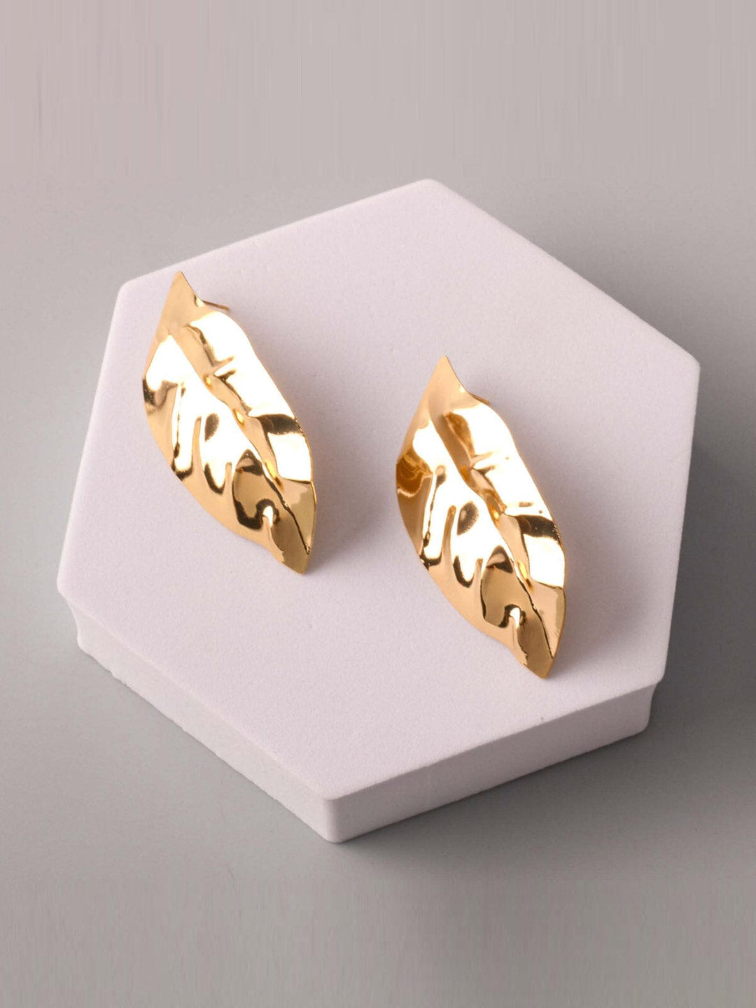 WOMEN'S GOLD & SILVER LEAF EARRINGS