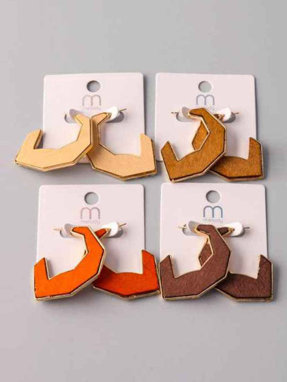 FASHION ASSORTED COLORS WOOD EARRINGS