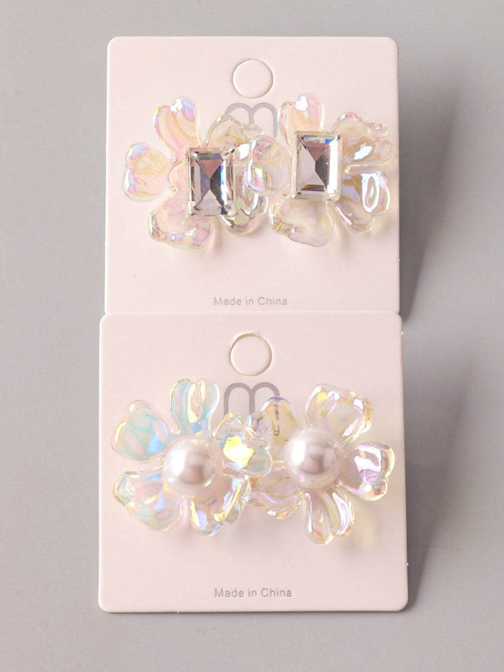 FASHION PEARL WHITE FLOWER EARRINGS