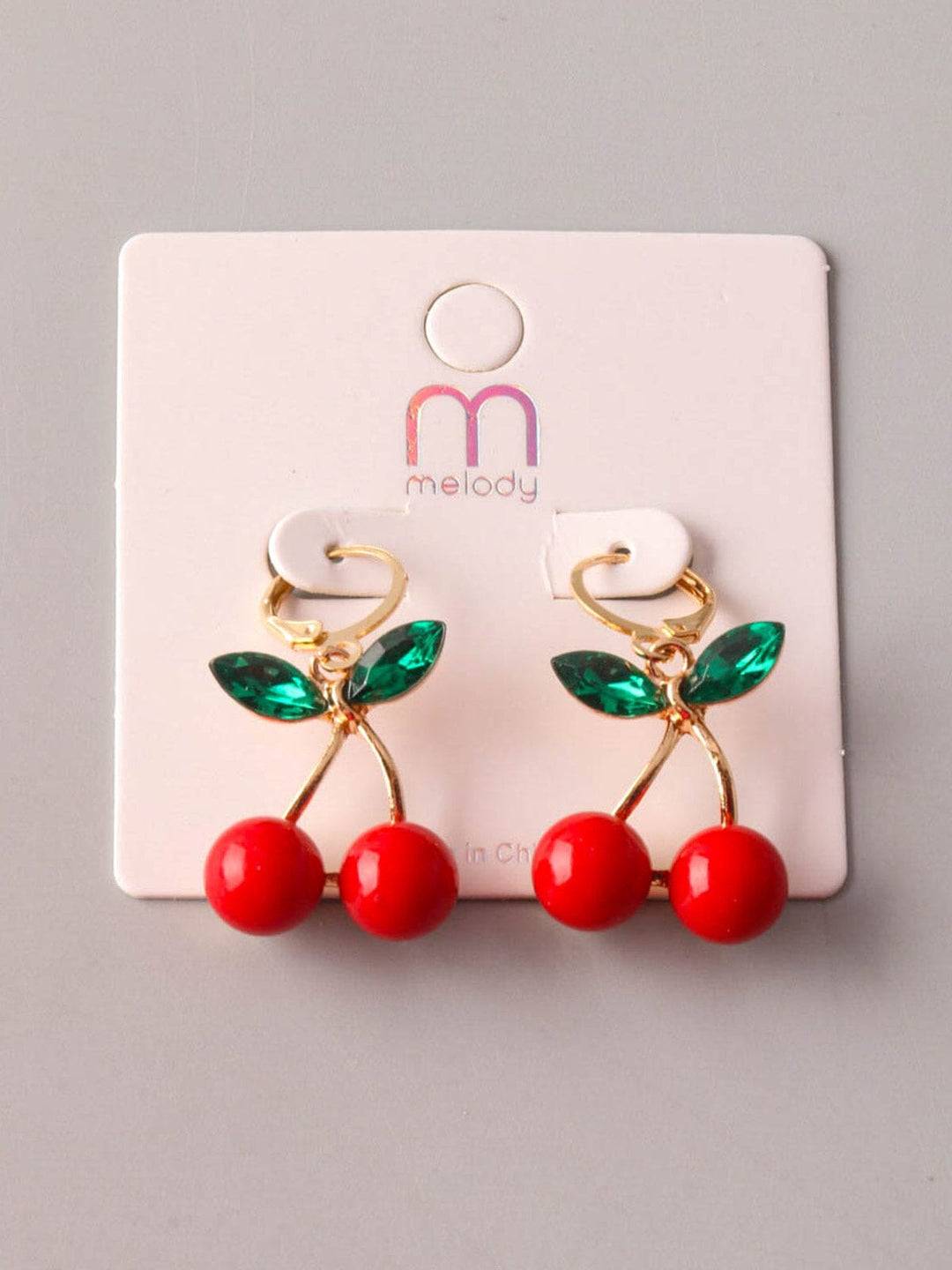 FASHION HANGING CHERRY EARRINGS
