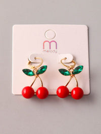 FASHION HANGING CHERRY EARRINGS