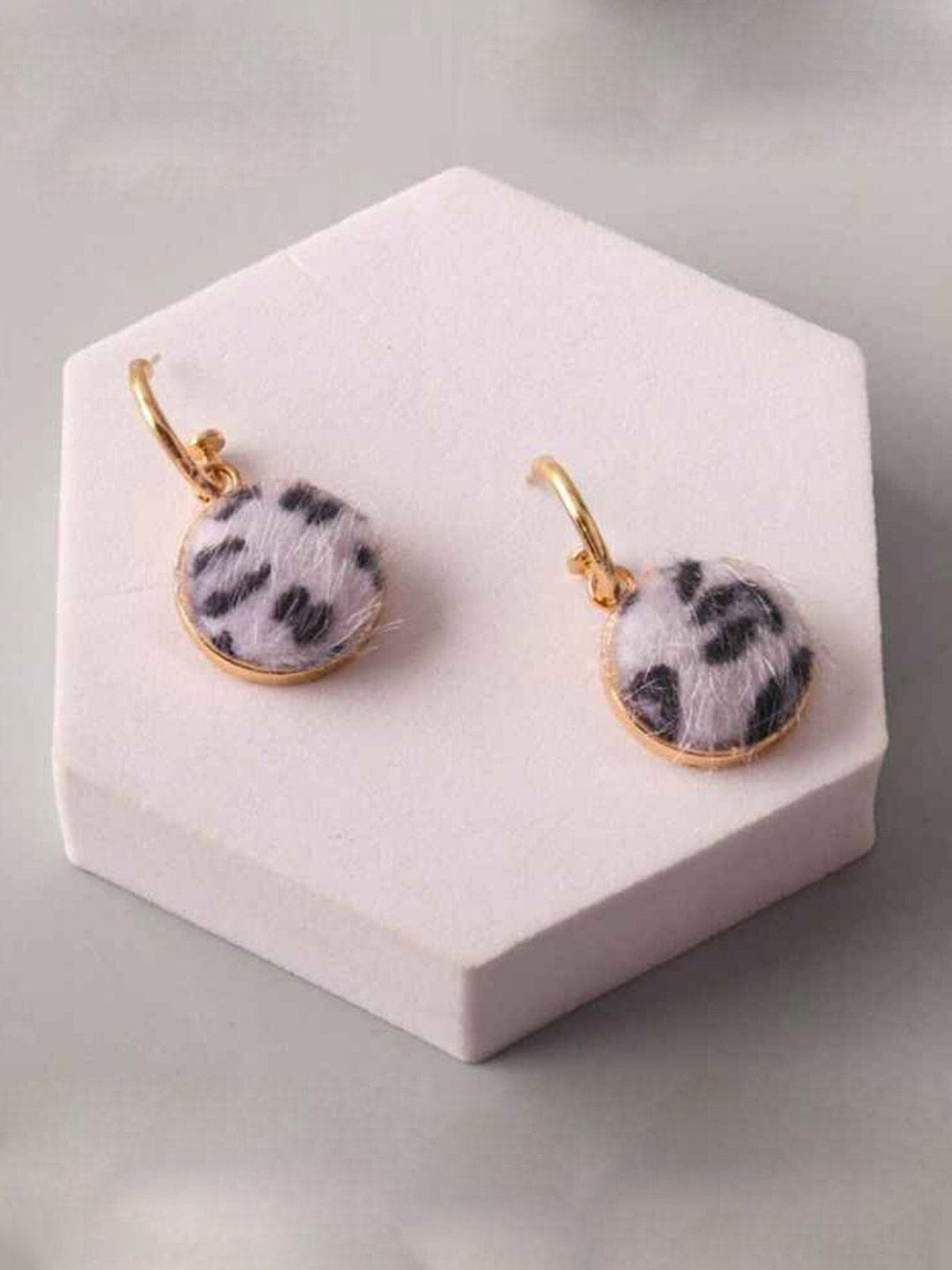 FASHION ASSORTED COLORS ANIMAL PRINT EARRINGS