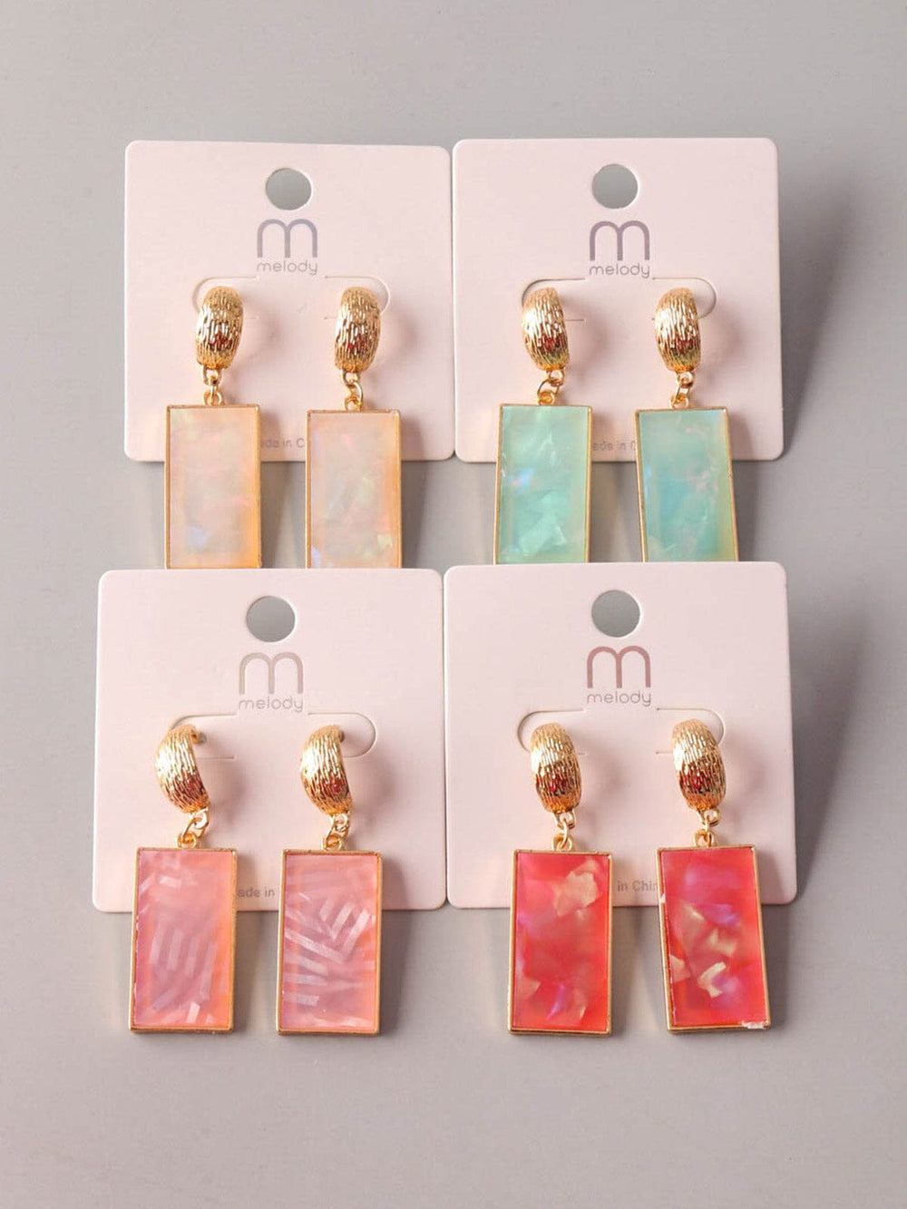 FASHION ASSORTED COLORS EARRINGS