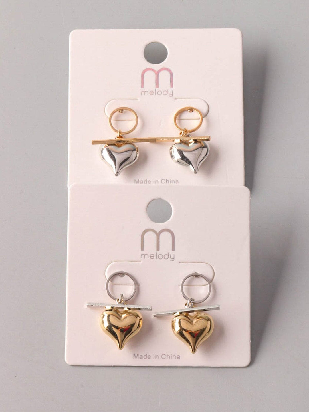 FASHION GOLD & SILVER EARRINGS